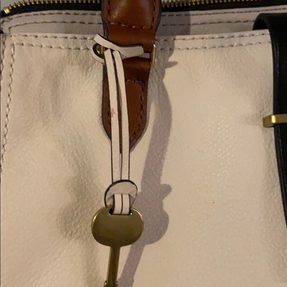 Fossil Color Block Leather Handbag (Moving Sale) - Picture 3 of 10